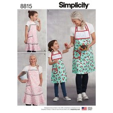 SIMPLICITY 8815 Misses Women Children Apron SEWING PATTERN  s-l/s-l  FLASH PRICE