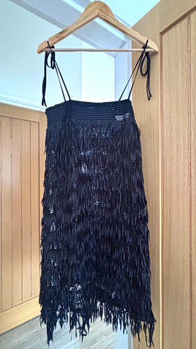 Zara black sequin fringe - sequin,