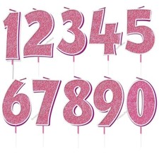 Pink Birthday Cake candles Age