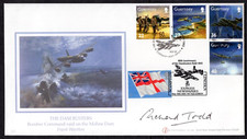 60th ANNIVERSARY DAMBUSTERS SIGNED COVER ACTOR RICHARD TODD AS GUY GIBSON VC