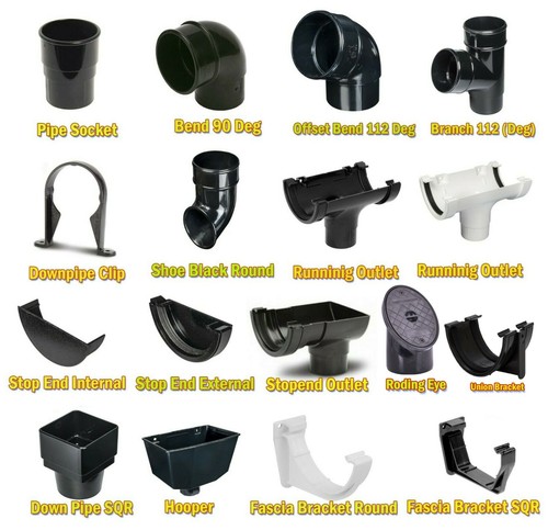 Black half 112mm round plastic - black,