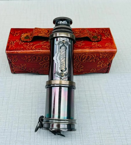 Vintage brass telescope - vintage,
