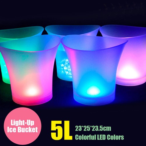 Led ice bucket - ice, large