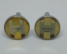 Rare vintage Hermes Metal and glass Cufflinks 