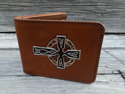 Celtic cross hand tooled - cross,