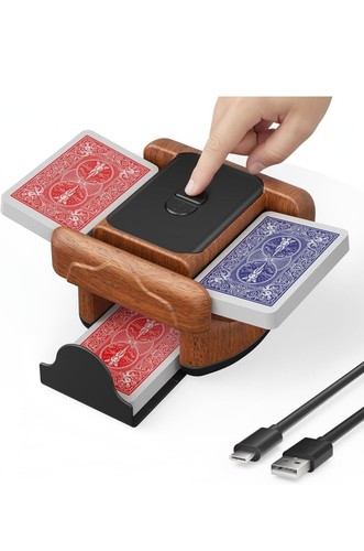 Automatic card shuffler - card,