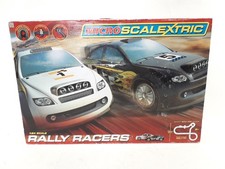Micro Scalextric Rally Racers Slot Car Set 1:64 Scale - Used Condition