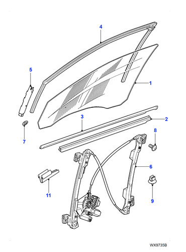 Jaguar genuine door waist - genuine, seal