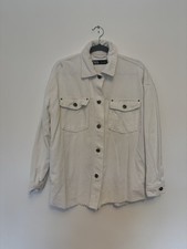 Zara White Cord Shacket Black