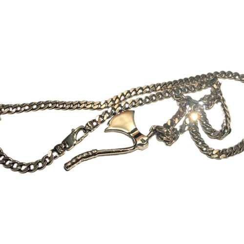 9ct gold axe hatchet - /, pendand