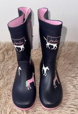 Joules Girls Roll Up Wellies -