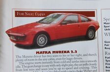 MATRA BAGHEERA MURENA, Original 1996 CSC Buyer's Guide magazine article