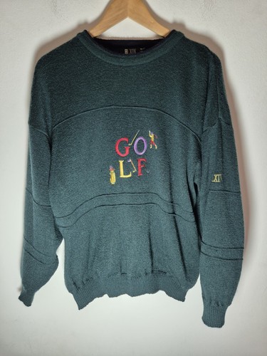 Mens embroidered golf jumper - embroidered,