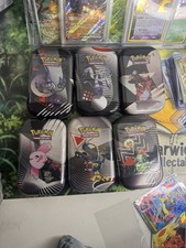 6x Pokemon Black Bolt White Flare Mini Tin’s With Sleeve (See Description)
