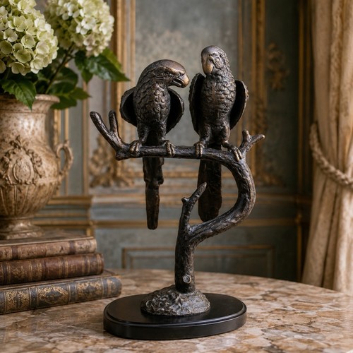 Vintage bronze parrot - vintage,