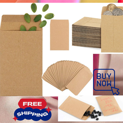 200pcs small brown - brown, envelopes