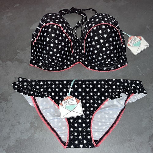 Ladies coral black - ladies, heart