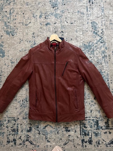 Hugo boss brown leather jacket - brown,