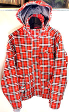 Surfanic Technical Check Ski Jacket UK M Waterproof Taped Seams Breathable VGC