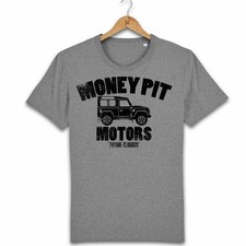 Motorholics Mens Money Pit Motors Land Rover Defender 90 T-Shirt S - 5XL