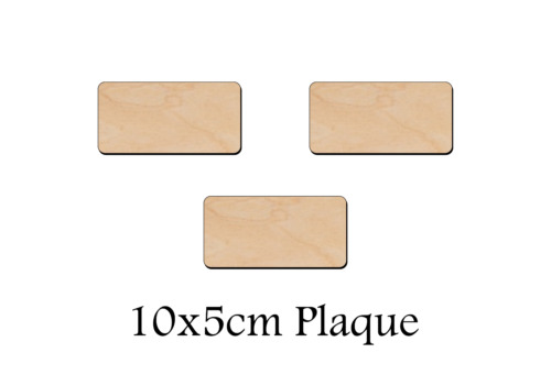 Wooden rectangle shape 10x5cm - wooden,