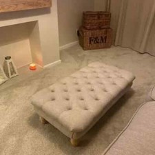 Deep Buttoned Chesterfield Footstool / Coffee Table