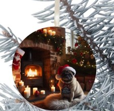 Pug Dog Hanging Bauble Gift