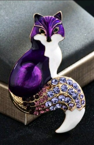Pretty elegant purple fox with - elegant,