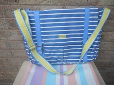 MOTHERCARE CHANGING BAG , INSULATED POCKETS/MAT STRIPED BLUE/WHITE UNUSED