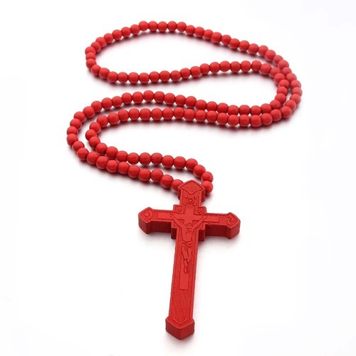 Chain necklace cross - necklace, pendant