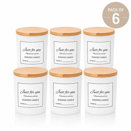 Candle jars containers bamboo - candle,