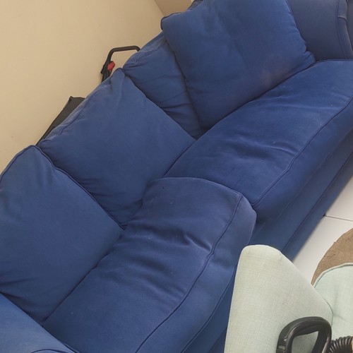 Blue 100 cotton - 100%, upholstered