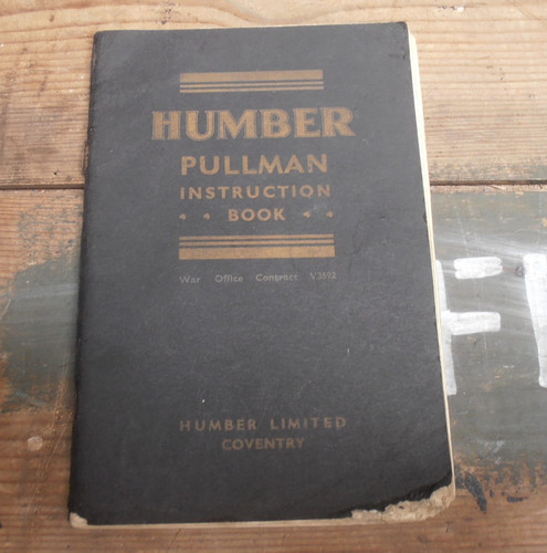 Humber pullman instruction - pullman,