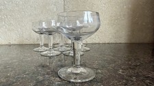 Vintage Set Of 8 Small Coupe Glasses For Champagne (Used)