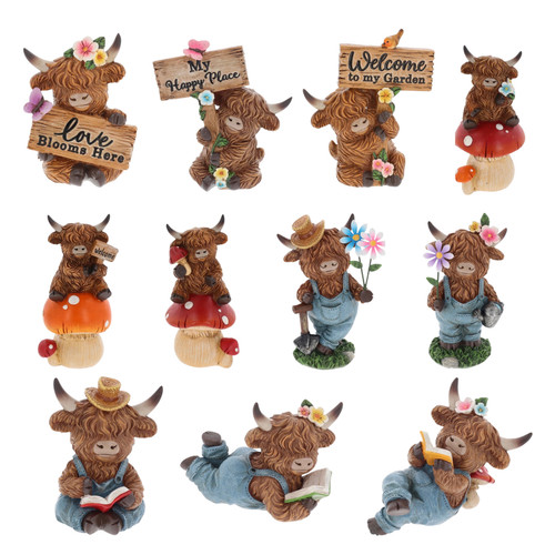 Happy highland cow - cow, ornament