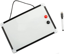 ® SMALL A4 WHITEBOARD - Mini Whiteboard and Pen | Dry Wipe Notice Memo Board | E