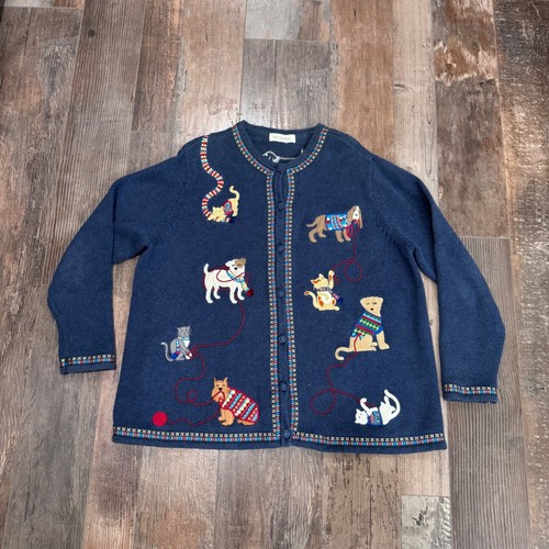 Vintage cat dog sweater - cat, retro