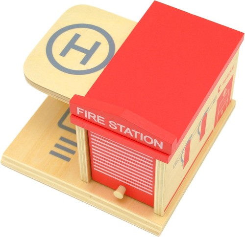 Wooden fire station - by, click