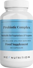 HEY NUTRITION Probiotic Complex 20 Billion CFU – Gut Health, Immune Support – 60