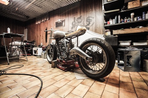 Classic motorbike garage - classic,