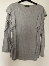 Blooming Marvellous Women's Long Sleeve Nursing Top Size Large Grey