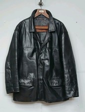 VINTAGE ROYAL EAGLE LEATHER DONKEY JACKET BLACK SIZE XL 