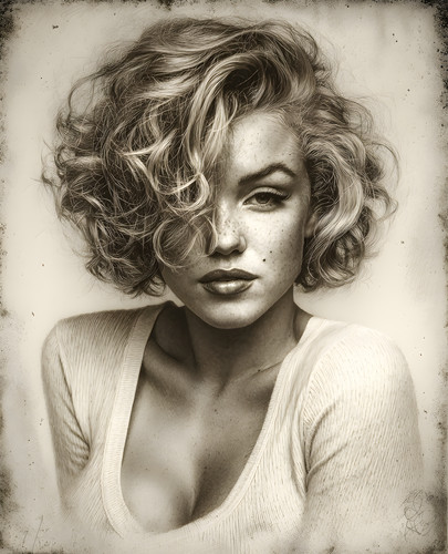 Monochrome close marilyn - of,
