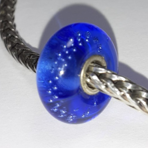Trollbeads silver trace blue - trollbeads, trace,