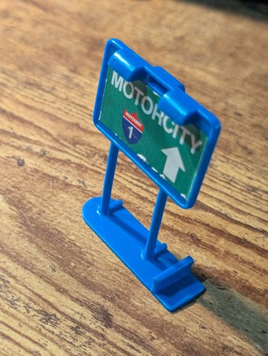 Matchbox motorcity sign 1978 - sign,