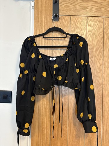 Topshop polka dot cropped - topshop,