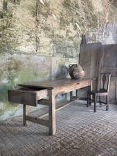Antique French Farmhouse Rustic Refectory Kitchen Table.