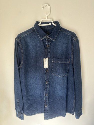Mens river island blue denim - mens,