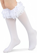 1 Pairs Knee High Socks, Lace