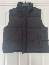 Brand New Black Short Padded Gilet Size 16